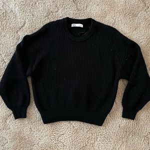 Zara Black Crew Neck Sweater